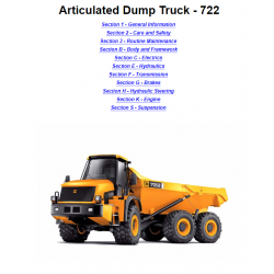 JCB instrukcje napraw + schematy + DTR: JCB Agrticulated Dump Truck 722 instrukcja naprawy